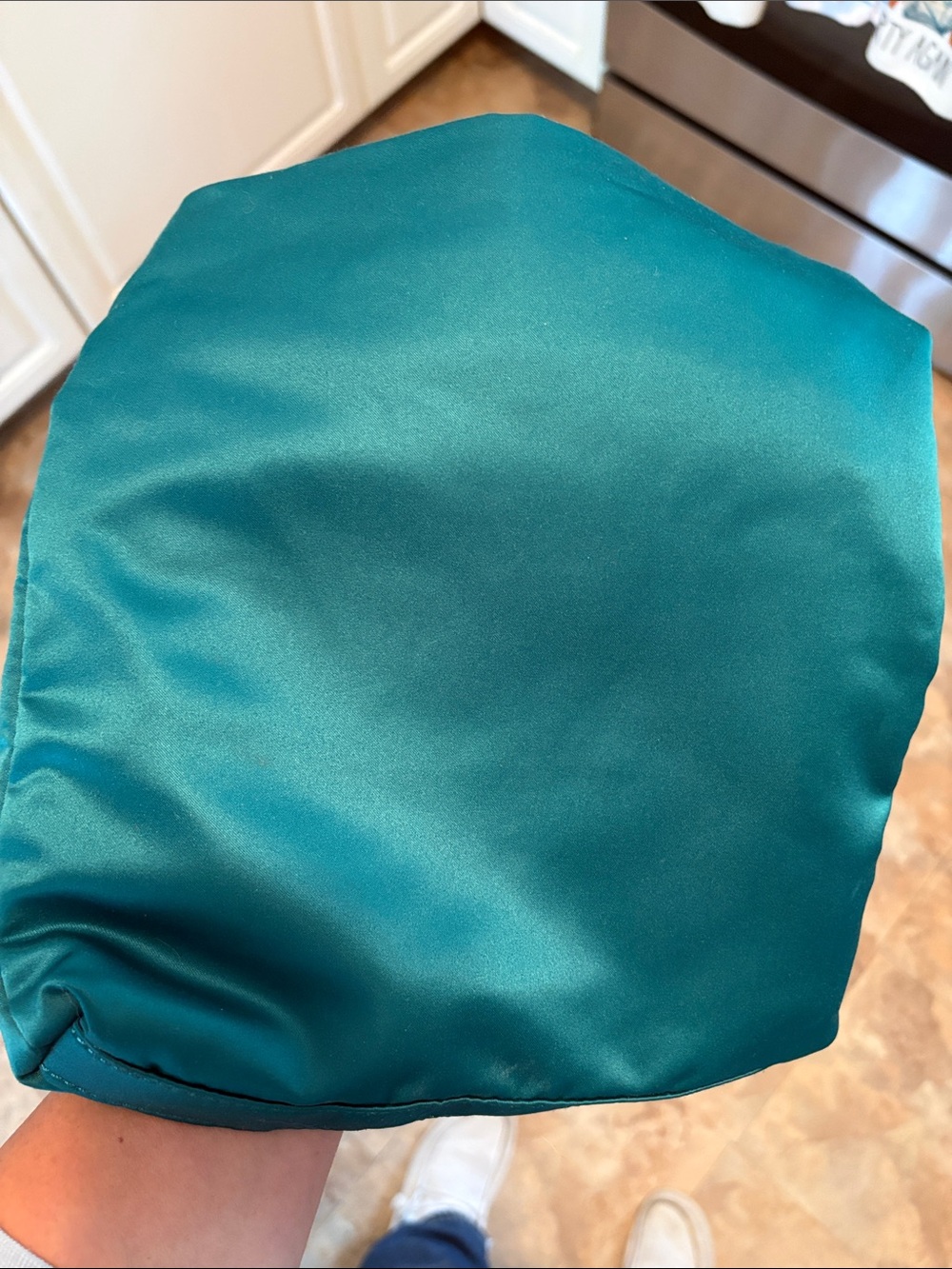 Elle Teal Pleated Crossbody Bag With 'E' Charm View 5